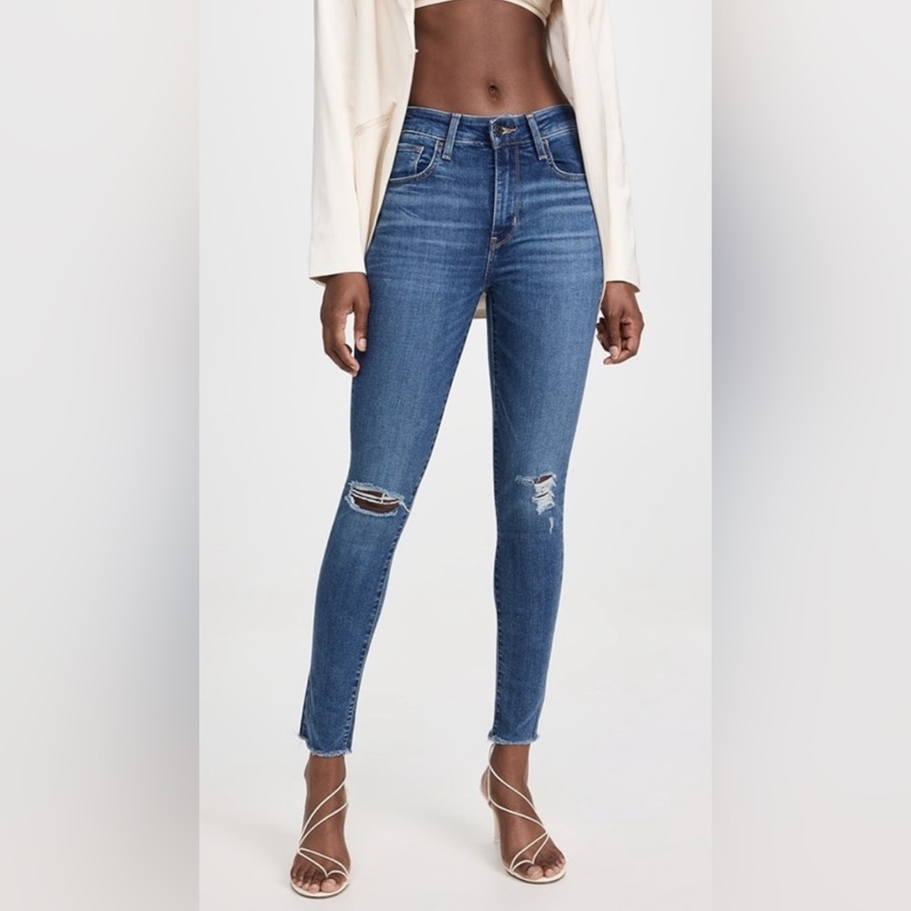 Levi’s 721 High Rise Distressed Skinny Jeans